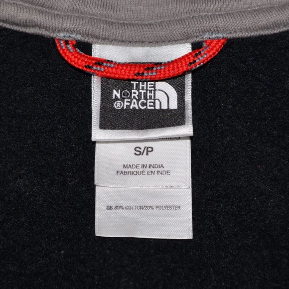 The North Face Hooded Sweatshirt Womens Small Black White Embroidered Spellout - Picture 6 of 8